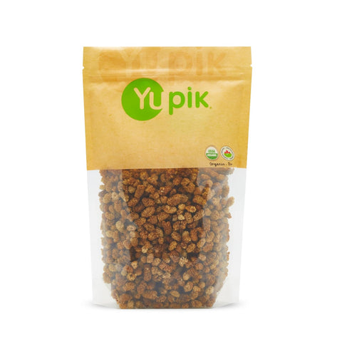 Yupik Organic Dried Mulberries, 2.2 lb (35.2 oz), Dried Fruit, Non-GMO, Vegan, Gluten-Free, No Added Sugar, Oil-Free, Healthy Snacks, Ideal for Baking & Topping