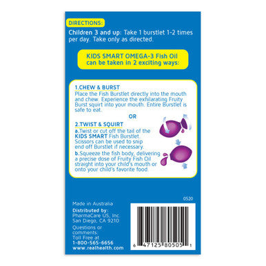 Bioglan Kids Smart Omega 3 Fish Oil, 30 Chewable Burstlets