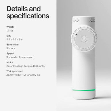 Hyperice Hypervolt Go 2 In Black - Featuring Quiet Glide Technology - Handheld Percussion Massage Gun 3 Speeds, 2 Interchangeable Heads Helps Relieve Sore Muscles And Stiffness Fsa-Hsa Eligible