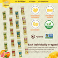 Prince Of Peace Ginger Chews Assorted Flavors (Mango Blood Orange Pineapple Coconut Lychee) Candied Ginger Candy Pack Ginger Chews Candy - Gluten Individually Wrapped Healthy Candy 2.2Lb/1Kg
