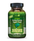 Irwin Naturals Sun Powered Living Greens Super-Food - Whole Food Concentrates with Spirulina, Wheat Grass, Chlorella, Digestive Enzymes & More - Energizing Nutritional Supplement - 60 Liquid Softgels