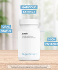 Supersmart Lutein 20 mg Per Day Marigold Extract Standardized to 25 Eye Care Supplement 100 Natural NonGMO Gluten Free 60 Vegetarian Capsules