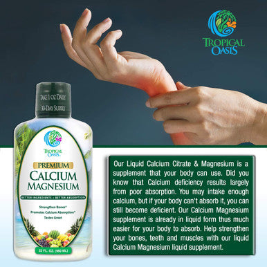 Tropical Oasis Liquid Calcium Magnesium Orange -- 32 fl oz