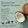 Sports Research Organic Mct Oil Powder - Keto & Vegan Mcts C8, C10 From Coconuts - Fatty Acid Brain & Body Fuel, Non-Gmo & Gluten - Unflavored, Perfect In Coffee, Tea & Protein Shakes - 10.6 Oz