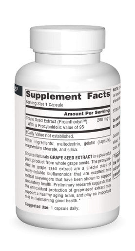 Source s Grape Seed Extract, Proanthodyn 200 mg Antioxidant Protection & Supports Healthy Aging Brain - 90 Capsules