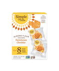 Simple Mills Almond Flour Crackers Snack Packs, Farmhouse Cheddar, Gluten Free, Flax Seed, Sunflower Seeds, Corn Free, Good for Snacks, 6.5 oz, Pack of 2 (8 Bags per Box)