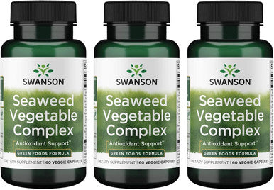 Swanson Seaweed Vegetable Complex 60 Veg Capsules (3 Pack)