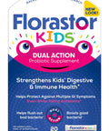 Florastor Kids Dual Action Probiotic Supplement Strengthens Kids' Digestive & Immune Health 20 Easy-To Mix Powder Sticks Packaging May Vary