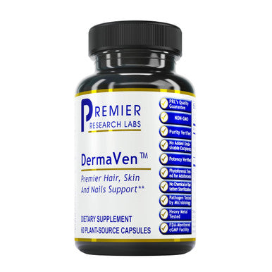 Premier Research Labs Dermaven - Features Calcium, Magnesium & Patented Solubilized Keratin - Supports Skin Moisture, Hair Health