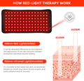 Red Light Therapy Infrared Light Therapy Pad For Body Pain Nir Deep Therapy For Back Knee Hands Feet Relief Portable 660Nm 850Nm Home Heating Light Therapy Wrap Belt For Women Men
