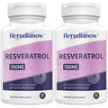 Herodianow Ultra High Purity Resveratrol, 1100Mg Trans-Resveratrol Supplement, Aging, Immune System, 60 Capsule(Pack Of 2)
