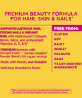 Natures Way Alive! Hair, Skin & Nails Gummies, Collagen & Biotin, Antioxidant Vitamins C & E, Strawberry Flavored, 60 Gummies