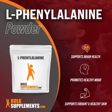 BulkSupplements L-Phenylalanine Powder - Amino Nutritional Supplements - L Phenylalanine 500mg - Amino s Supplement - Brain Supplements for Memory and Focus (100 Grams - 3.5 oz)