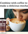 Left Coast Performance Keto Cocoa | Keto Hot Chocolate Drink Mix Powder - Sugar Free Low Carb with Protein and MCT Oil Powder