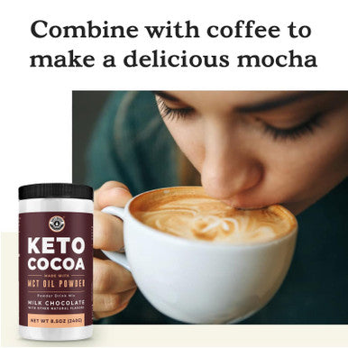 Left Coast Performance Keto Cocoa | Keto Hot Chocolate Drink Mix Powder - Sugar Free Low Carb with Protein and MCT Oil Powder