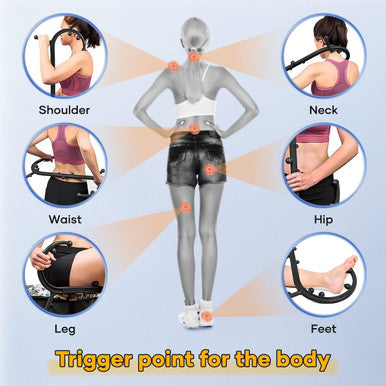 Trigger Point S Shaped Massager Tool Massage Hook Self Massage Cane For Back Neck and Shoulder Therapy Pain Relief For The Whole Body Detachable Design