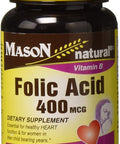Mason Vitamins Folic Acid 400 mcg Tablets, 60 Count