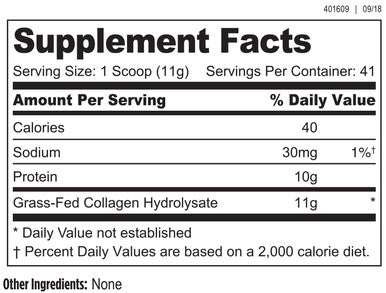 VitaDirect Premium Collagen Hydrolysate Protein Powder GrassFed 16oz 1 Pound 41 Servings 11g per Serving