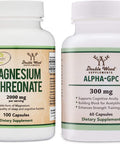 Magnesium LThreonate Magtein and Alpha GPC Bundle Two Essential Nutrients Choline and Magnesium for Cognitive Function Support