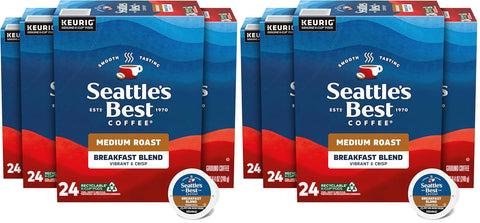 SeattleÃƒÂ¢Ã¢â€šÂ¬Ã¢â€žÂ¢s Best Coffee, Medium Roast K-Cup Coffee Pods, Breakfast Blend, 100% Arabica, 6 Boxes (60 Pods Total)