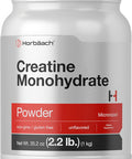 Horbaach Creatine Monohydrate Powder | 2.2Lbs (35.2 Oz) | Micronized And Unflavored | Vegetarian Non-Gmo And Gluten Free Supplement