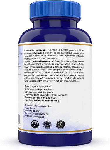 Forte Ashwagandha Root Extract (600 Mg) 90 Vegetarian capsules- Stress Relief - Traditionally Used in Ayurveda as Rasayana (Rejuvenative Tonic) Natural Health Product.