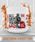 5% Nutrition Rich Piana AllDayYou Shred BCAA Powder | Amino Supplement for Weight Loss | E Fat Burning Pre Workout for Energy, Hydration, Endurance & Recovery (Southern Sweet Tea)