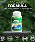 Best Naturals DHEA 100mg Supplement 60 Capsules - Supports Balanced Hormone Levels for Men & Women - Promotes Healthy Aging - USA Manufactured