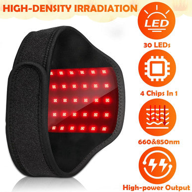 Utk Red Light Therapy For Neck Pain Relief, Infrared Red Light Therapy Device For Cervical Pain, 660&850Nm, 30Pcs 4-Chips-In-1 Leds Light Therapy At Home