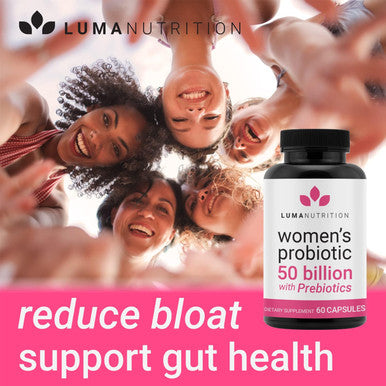 Luma Nutrition Probiotics for Women with Prebiotics - 50 Billion CFU - Formulated for Digestive, Immune & Feminine Support - 60 Capsules