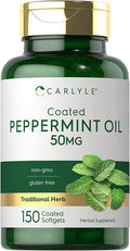 Carlyle Peppermint Oil Softgels Capsules 50mg | 150 Count Supplement | with Rosemary and Thyme