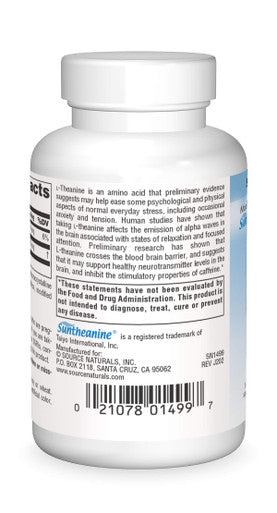 Source s Serene Science L-Theanine, Focused Relaxation*, 200mg - 60 Tablets