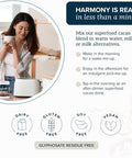 Organifi Harmony - Hormone Support - Eases Pms Symptoms - Energizes You - Regulates Menstrual Cycle - Best Served Hot - Gluten And Vegan Cacao Powder, 30 Servings