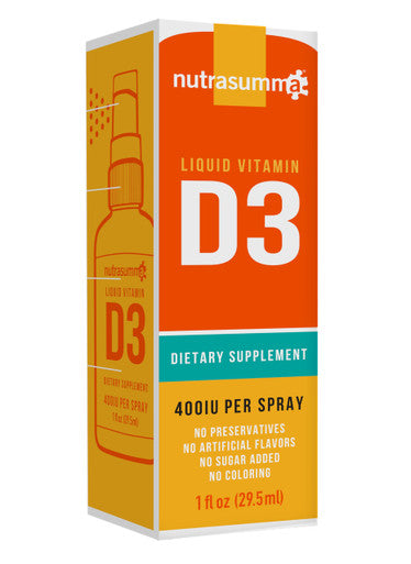 Nutrasumma Vitamin D3 1000 Iu Spray -1Oz- Naturally High Absorption Rate Supports Bone Boosts Immune System Vitamin Supplement
