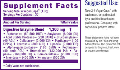 HealthForce SuperFoods Digestion Enhancement Enzymes - 120 VeganCaps - Pack of 3 - All-Natural, Plant-Sourced Enzyme Supplement - Promotes Healthy Gut - Gluten Free - 90 Total Servings