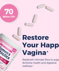NewRhythm Women's Probiotics Organic Prebiotics 70 Billion CFU 10 Strains Vaginal Probiotics for Urinary & Digestive Health 30 Vegan Capsule