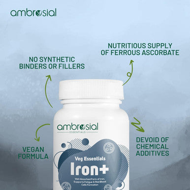 Ambrosial Ambrosial Iron+ 60 Veg Capsules (Pack of 1-60 Capsules)