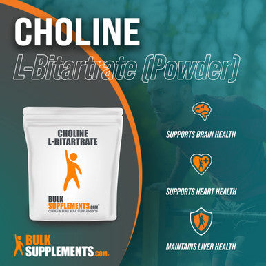 BulkSupplements Choline L-Bitartrate Powder - Liver Focus Supplement - Choline Bitartrate Powder - Choline Supplements - Choline Powder - Cognitive Support Supplements (100 Grams - 3.5 oz)