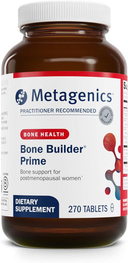 Metagenics Bone Builder Prime - Ipriflavone Bone Strength Supplement - Comprehensive Mineral Support - with Calcium Vitamin D & Ipriflavone- Non-GMO - Gluten- - 270 Tablets