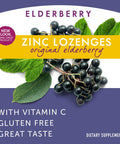 Natures Way Sambucus Organic Zinc Lozenges, Elderberry and Zinc Lozenges with Vitamin C, Certified Organic, Berry Flavored, 24 Lozenges