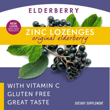 Natures Way Sambucus Organic Zinc Lozenges, Elderberry and Zinc Lozenges with Vitamin C, Certified Organic, Berry Flavored, 24 Lozenges