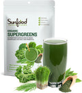 Sunfood Superfoods Super Greens Powder Organic Green Juice/Smoothie Mix W/Digestive Enzymes & Probiotic For Gut Health Good Source Of Liquid Chlorophyll Spirulina & Chlorella 8 Oz 22 Servings