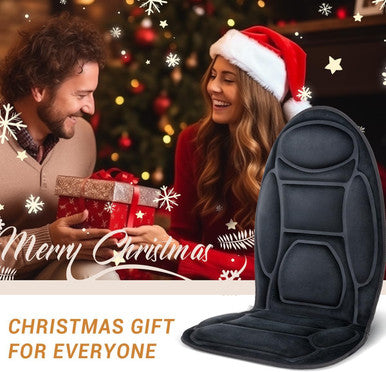 Mynt Vibration Massage Seat Cushion Memory Foam Support Chair Pad, Back Massager With 8 Vibrating Motors & Soothing Heat,Electric Seat Massager For Home Office Use(Black)