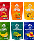 Mavuno Harvest Organic Dried Fruit Variety Pack | Dried Mango, Papaya, Pineapple, Banana, Jackfruit, & Tropical Mix | Healthy, Vegan, No Sugar Added, Non GMO Snacks for Kids & Adults | 2 Ounce, 6 Pack