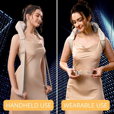 Luxe Wearable Neck & Shoulder Massager With Heat - Eco-Friendly Material, Ergonomic Design, Deep Kneading For Pain Relief, Ideal For All