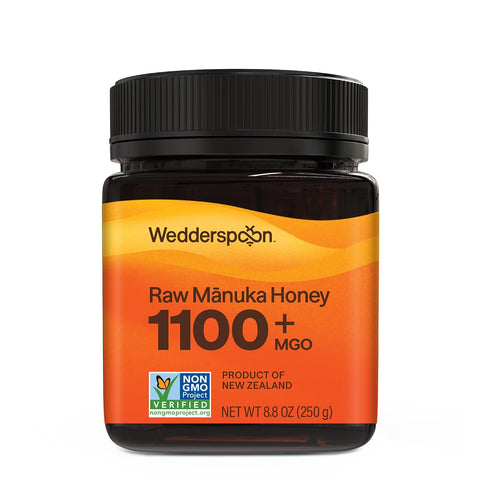 Wedderspoon Raw Manuka Honey, Unpasteurized, Genuine New Zealand Honey, Multi-Functional, Non-GMO Superfood, Convenient Squeeze Bottle, KFactor 16, 12 Ounce