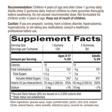 Nature'S Way Immune Gummies Bundle, Zinc Gummies, Vitamin D3 Gummies, Immune Support, Delicious Berry And Fruit Flavors, 120 Gummies Per Bottle