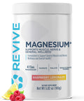 Revive Md Magnesium Powder Supplement - Magnesium Carbonate & Taurate Powder Drink Supports Healthy Bones Muscles & Nerves - Vegan-Friendly Gluten-Free & Soy-Free (Raspberry Lemonade 30 Servings)