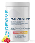 Revive Md Magnesium Powder Supplement - Magnesium Carbonate & Taurate Powder Drink Supports Healthy Bones Muscles & Nerves - Vegan-Friendly Gluten-Free & Soy-Free (Raspberry Lemonade 30 Servings)