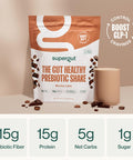 Supergut Prebiotic Shakes | Meal Replacement | Boost GLP-1 | High Protein and Fiber | No Added Sugar | Keto Food Meal Snack (Mocha Latte 14 servings)